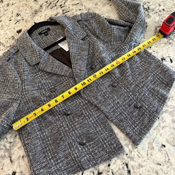 Torrid Grey Studio Double Knit Crop Military Jacket 1X NWT - Picture 10 of 13